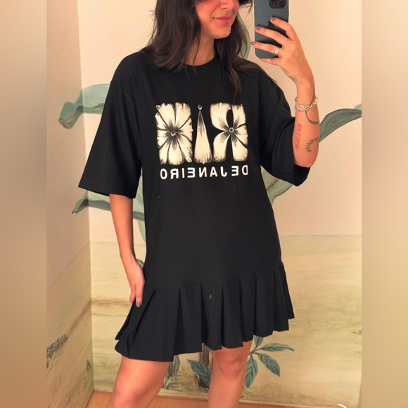 FARM Rio Dresses & Skirts - FARM Rio Black Graphic Dress Size XL